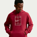 Court Hoody Herren - weinrot, creme