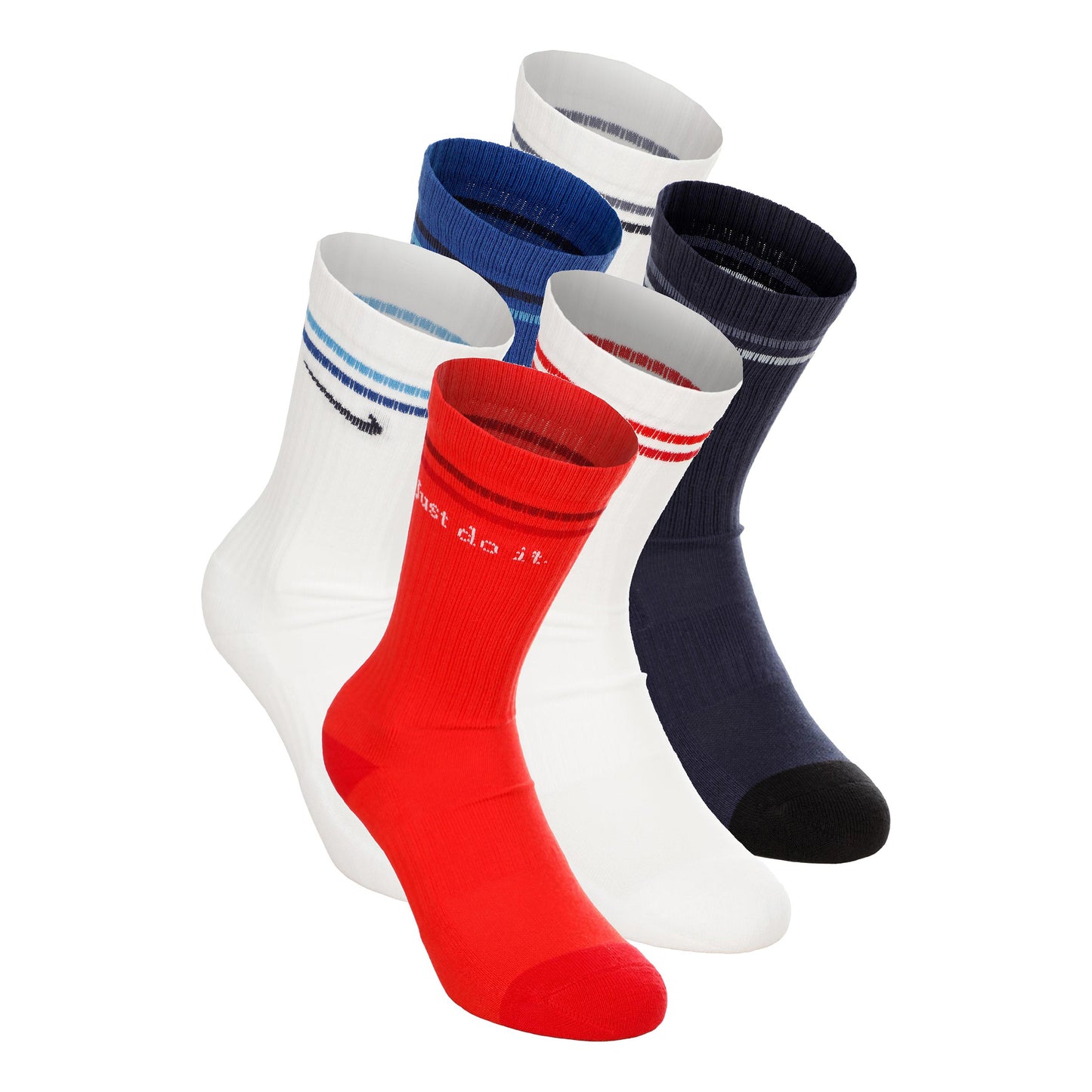 Nike Elevated Crew Tennissocken 6er Pack Kinder - mehrfarbig, weiß