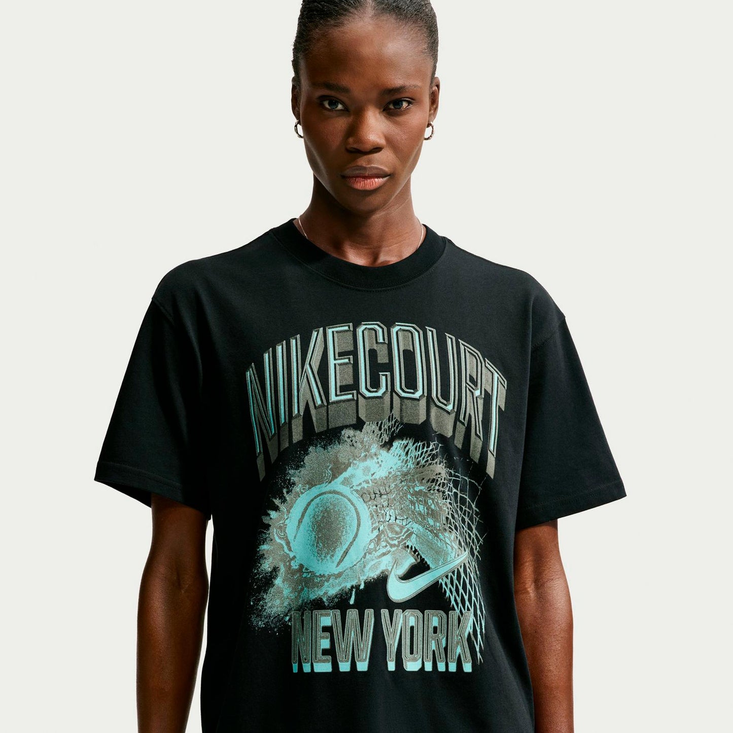 Nike Court Slam T-Shirt Damen - schwarz