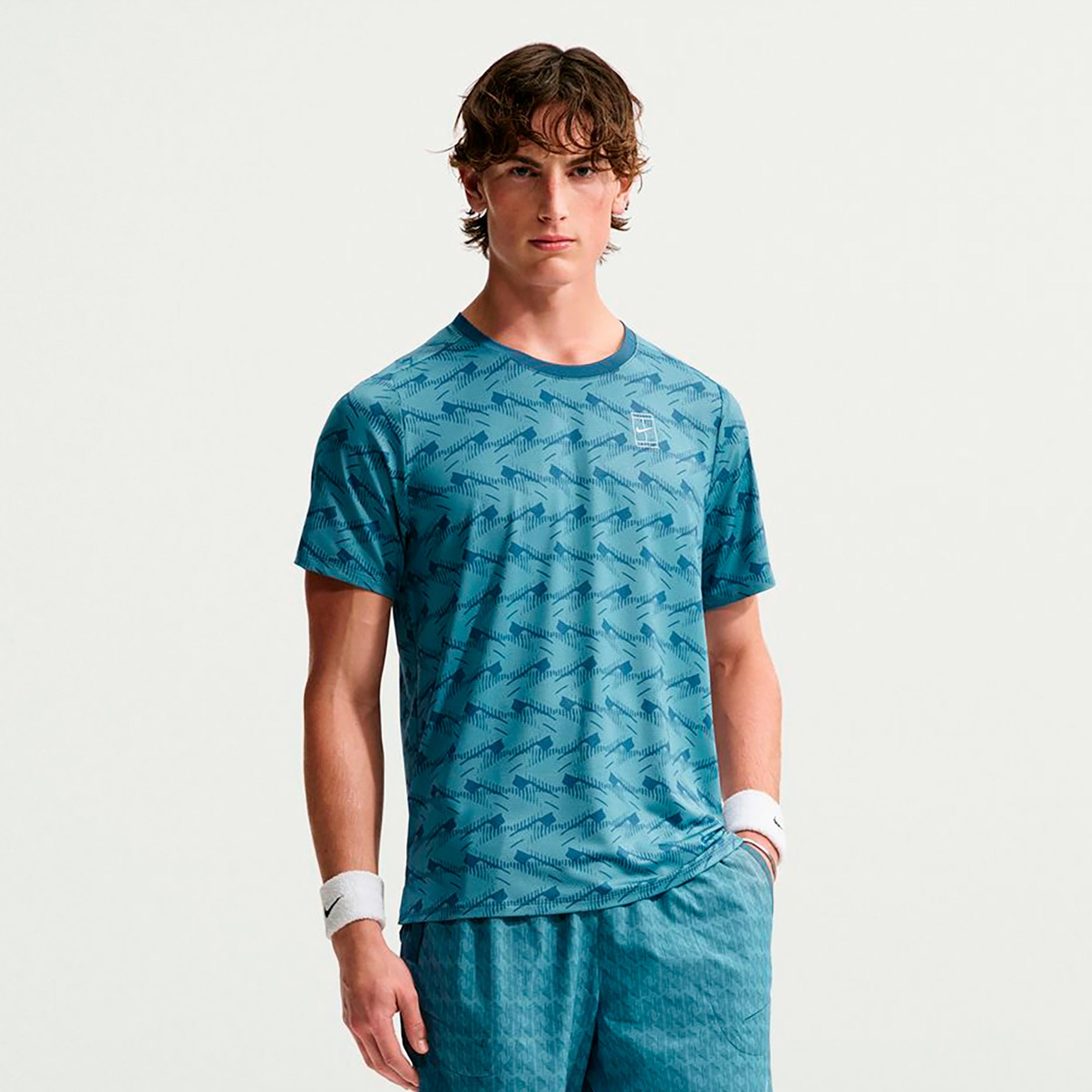 Nike Court Advantage T-Shirt Herren - blaugrau