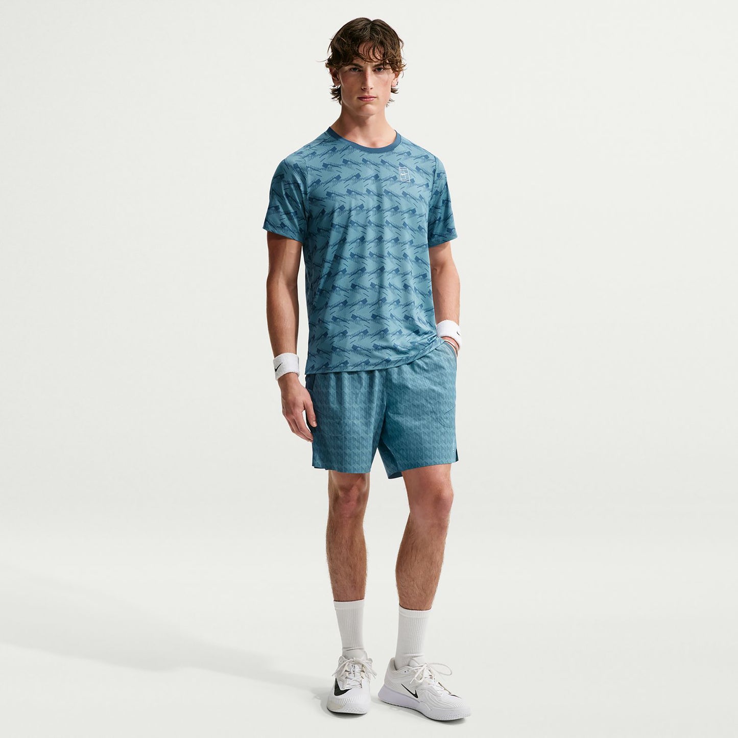 Nike Court Advantage T-Shirt Herren - blaugrau