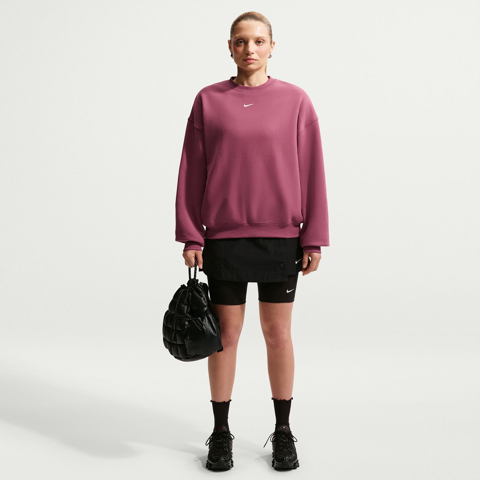 Nike Studio Fleece Sweatshirt Damen - mauve