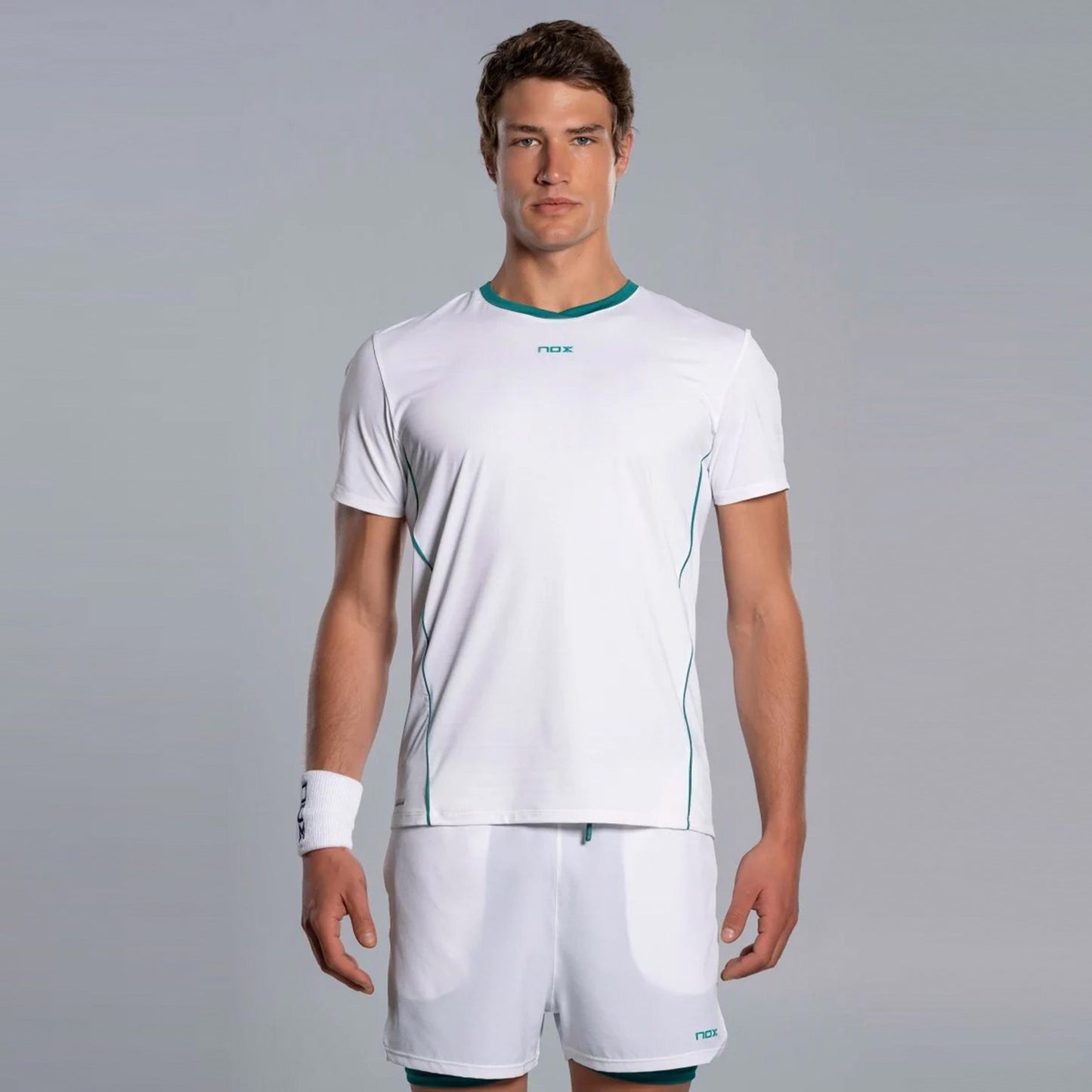 NOX Pro T-Shirt Herren - weiß, blaugrün
