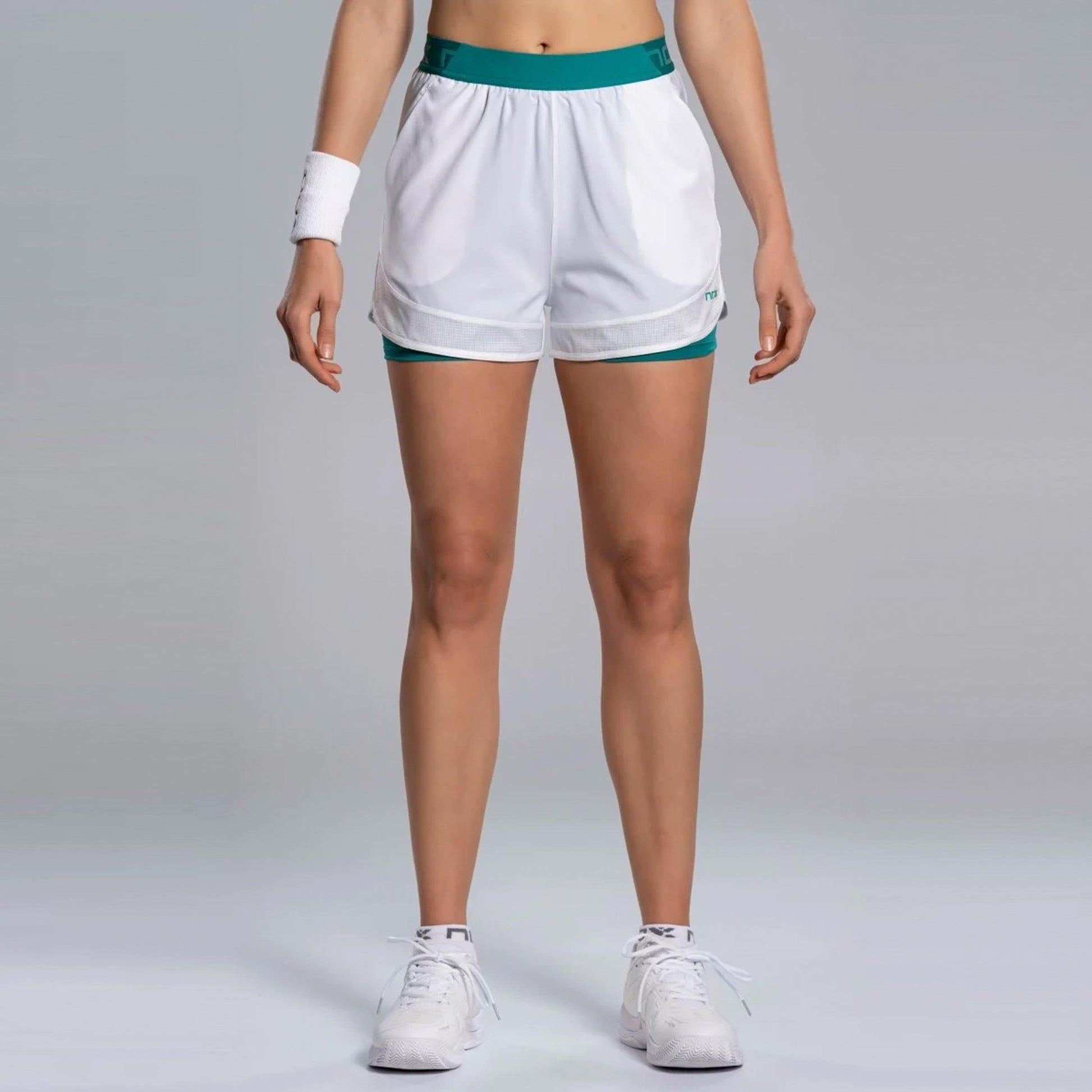 NOX Pro Shorts Damen - weiß, blaugrün