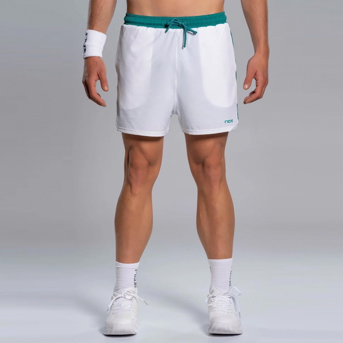 NOX Pro Shorts Herren - weiß, blaugrün