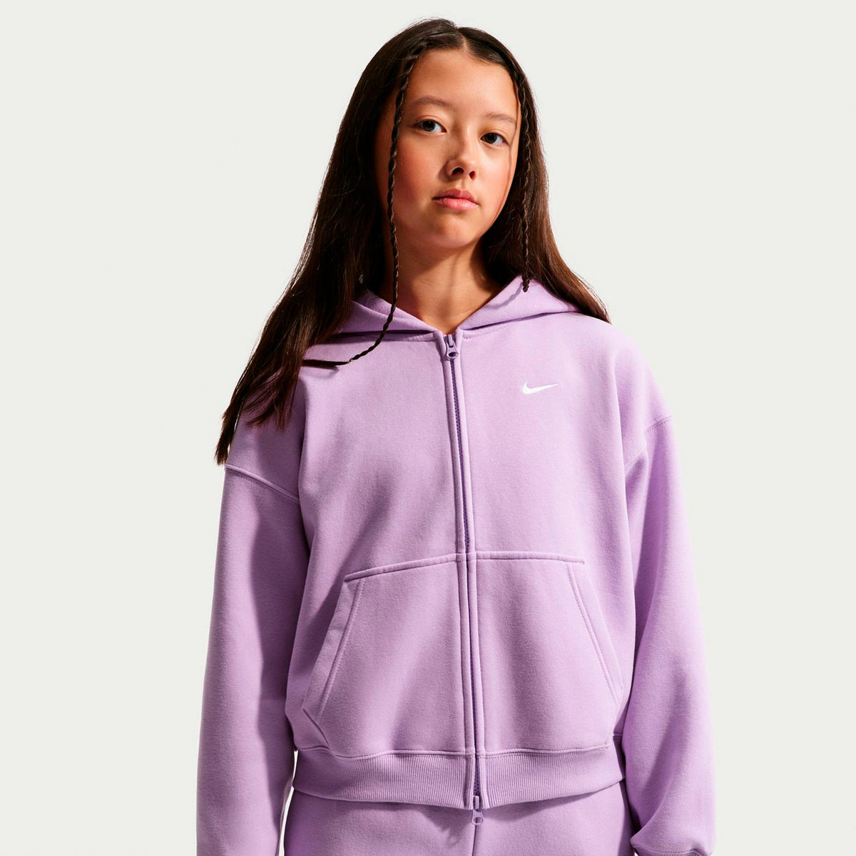Nike Oversized Fleece Full-Zip Sweatjacke Mädchen - violett