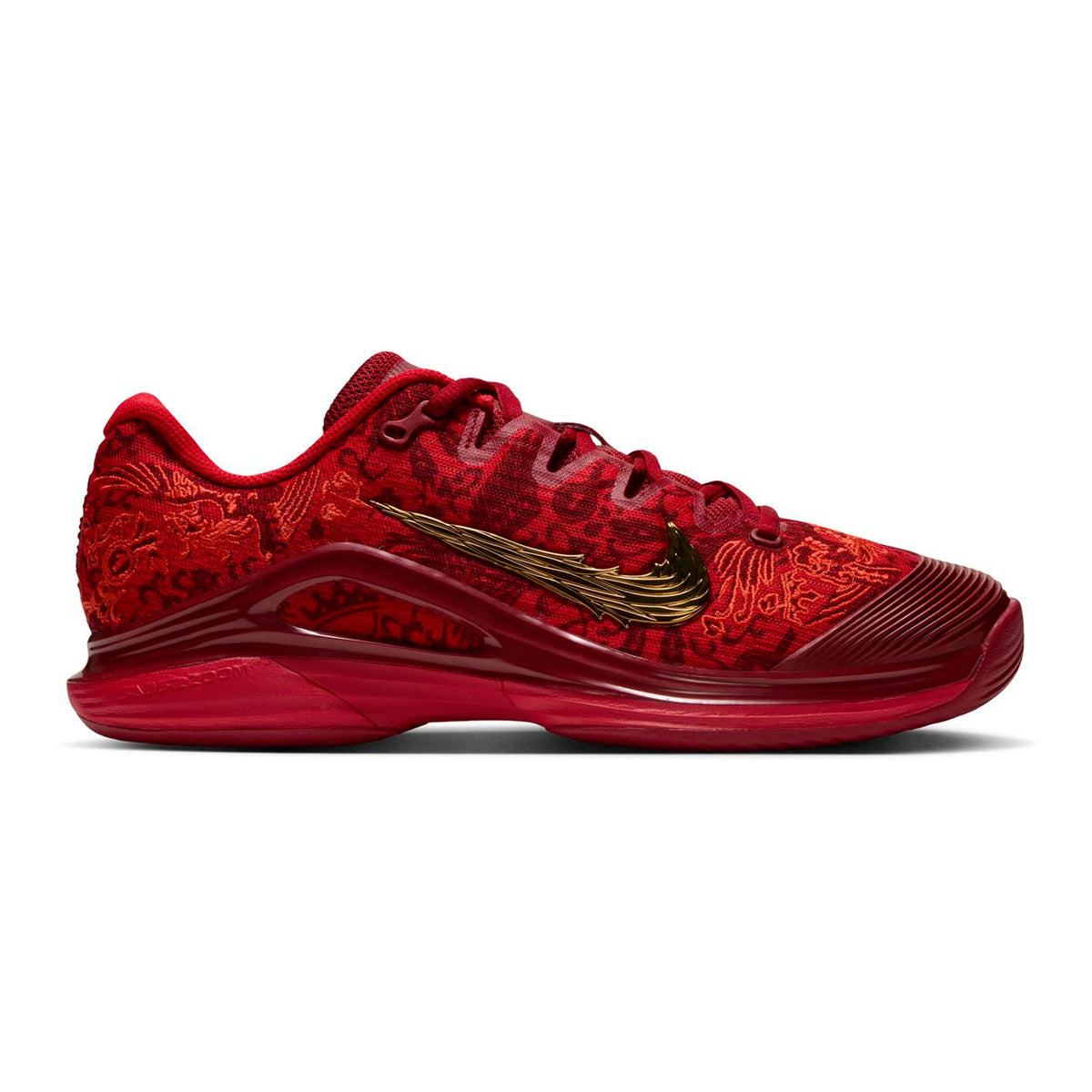 Nike Qinwen Zheng Vapor 12  Allcourtschuh Damen-rot, gold