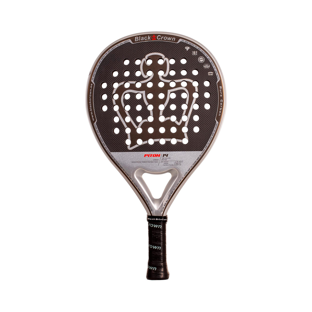 Black Crown Piton 14 Padelschläger vollflächig