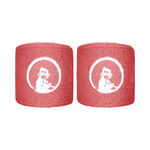 Quiet Please Tennisbekleidung Quiet Please Short Schweißband 2er Pack-Koralle,Weiß