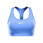 Nike Bekleidung Nike Swoosh Medium Sport-BH Damen - hellblau, weiß