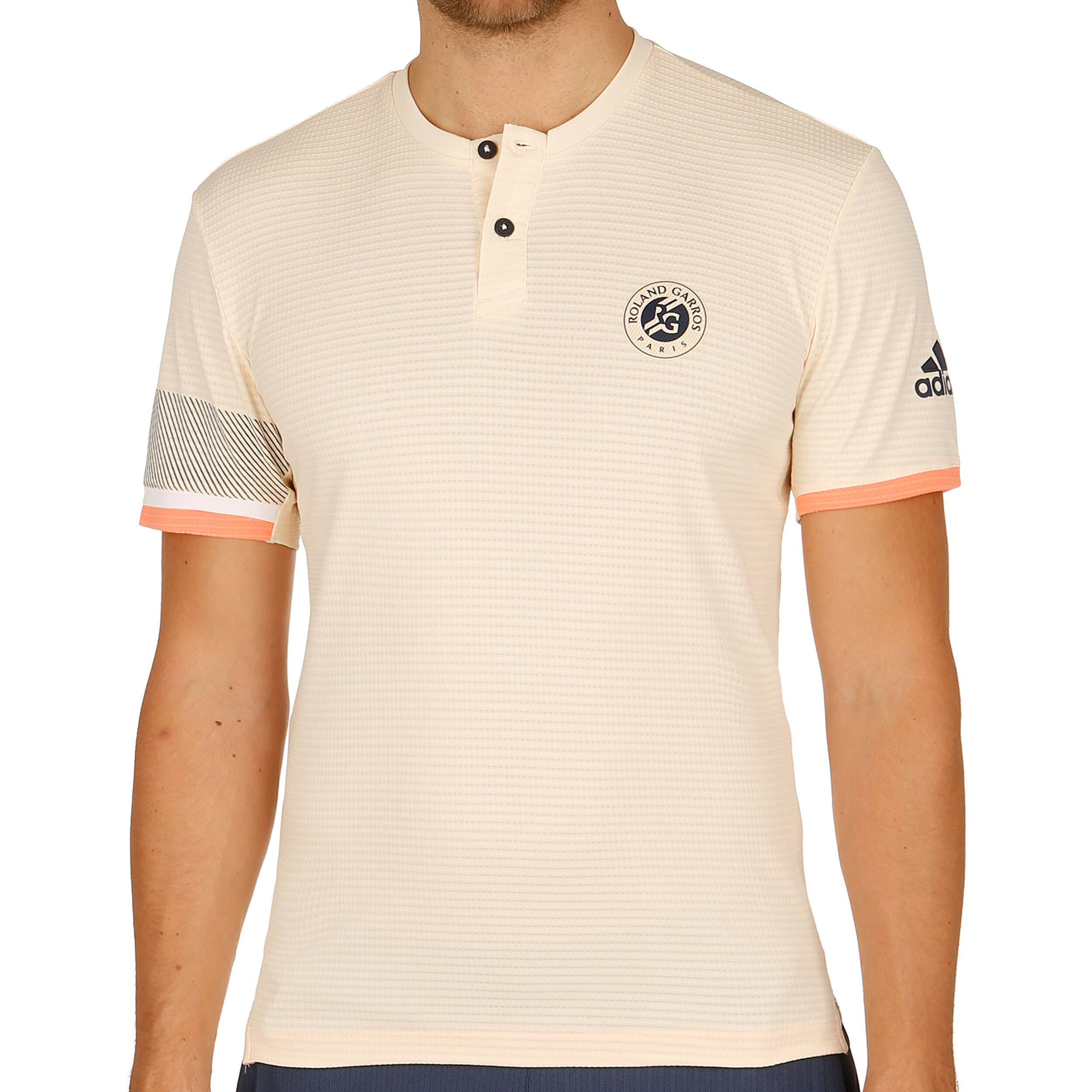 Roland Garros Climachill T Shirt Herren Beige Koralle