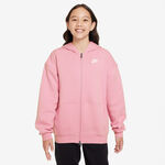 Nike Bekleidung Nike Club Fleece Oversized Full-Zip Sweatjacke M&auml;dchen-Rosa