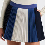 Original Penguin Bekleidung Original Penguin Micro Pleated Rock Damen-Blau,Creme