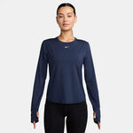 Nike Bekleidung Nike One Classic Dri-FIT Longsleeve Damen - dunkelblau, weiß