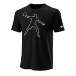 Wilson Bekleidung Wilson Bela Tech II T-Shirt Herren-Schwarz,Weiß