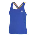 Quiet Please Tennisbekleidung Quiet Please Serve & Volley 2.0 Tank-Top Damen - blau, wei&szlig;