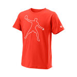 Wilson Bekleidung Wilson Bela Tech II T-Shirt Jungen-Orange,Wei&szlig;