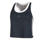 HEAD Bekleidung HEAD Play Crop Tank-Top Damen-Dunkelblau,Wei&szlig;