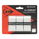 Dunlop Overgrips Dunlop U-Sweat 3er Pack-Wei&szlig;