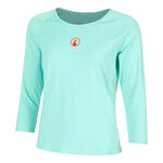 Quiet Please Bekleidung Quiet Please Wild Stripes Longsleeve Damen-T&uuml;rkis,Rot