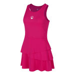 Quiet Please Bekleidung Quiet Please Create Flounce Kleid Damen-Pink,Weiß