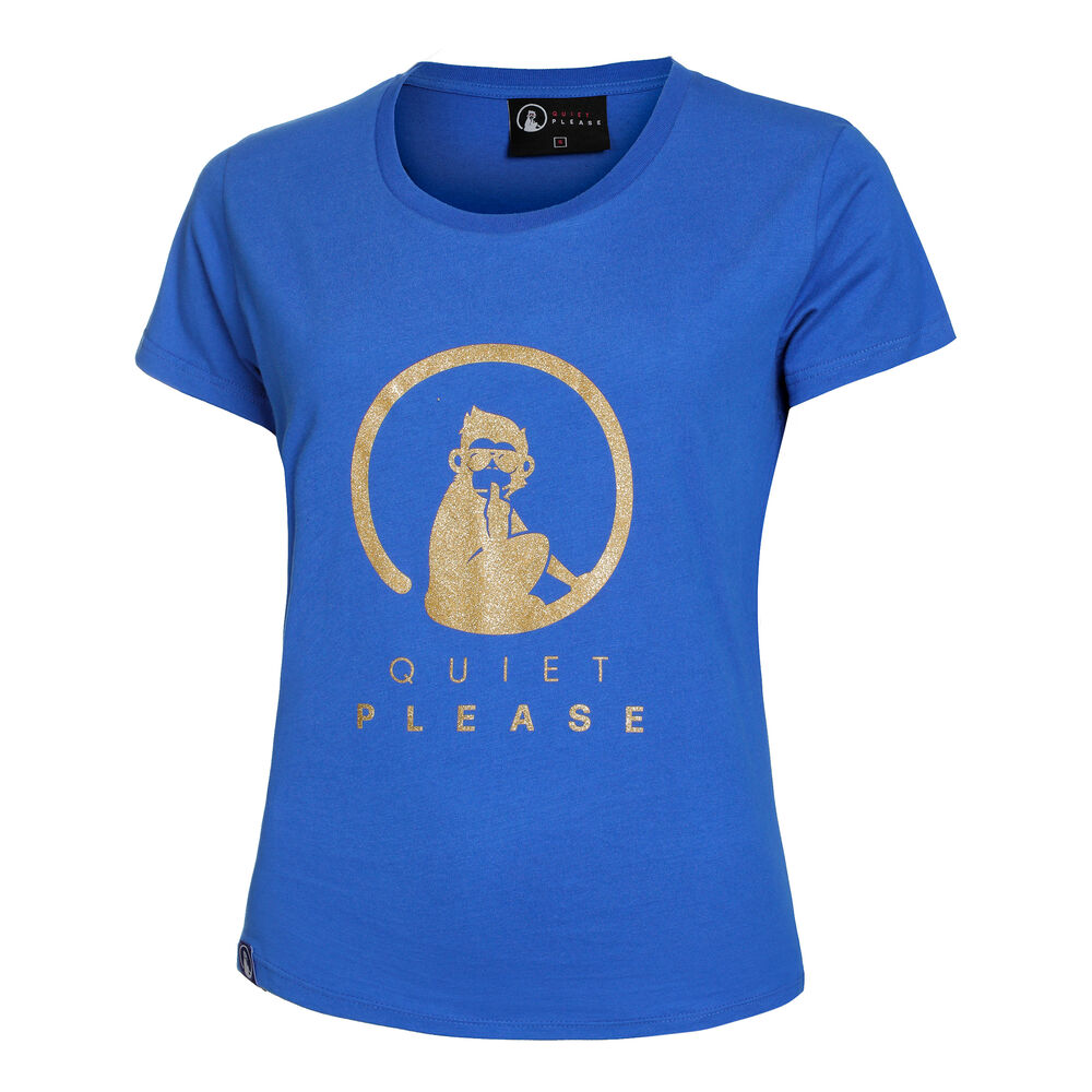 quietplease Quiet Please Baseline Logo T-shirt Damen Blau - S