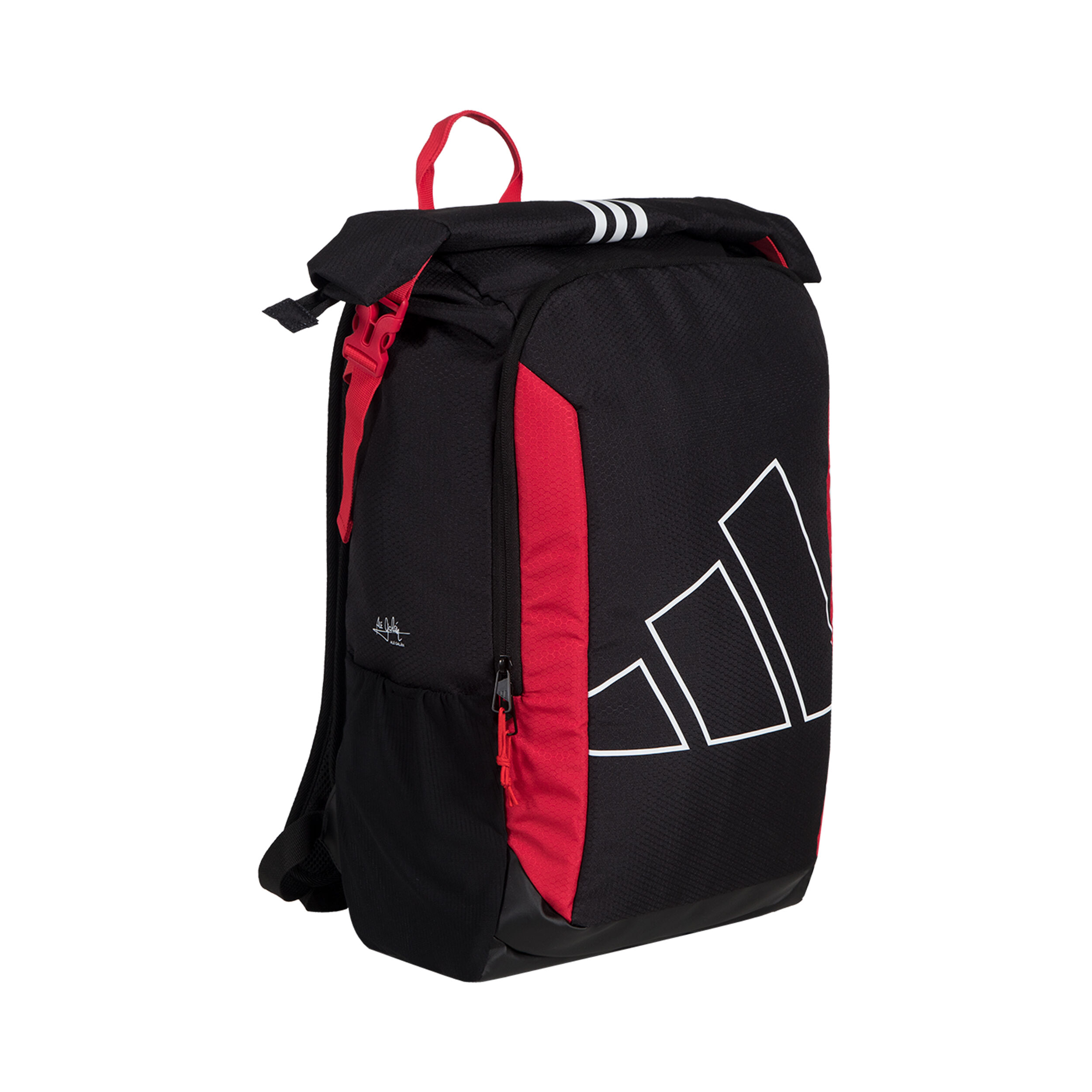 Red and black adidas backpack on sale