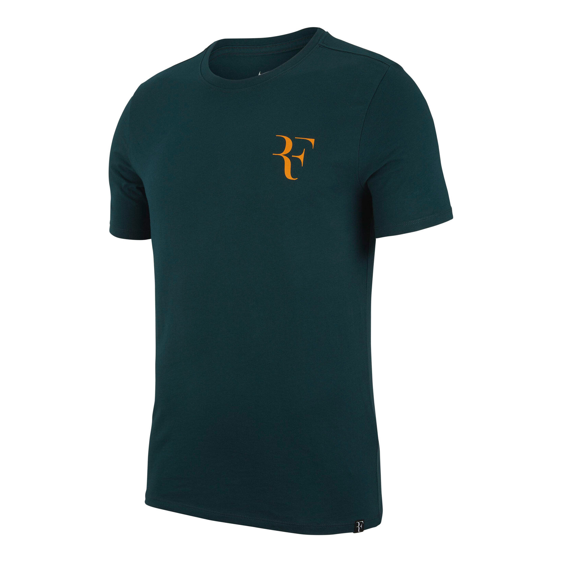 Roger Federer Court T Shirt Herren Petrol Orange