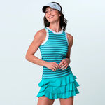 Lucky in Love Bekleidung Lucky in Love Linen Nouveau Vision Tank-Top Damen - t&uuml;rkis, wei&szlig;