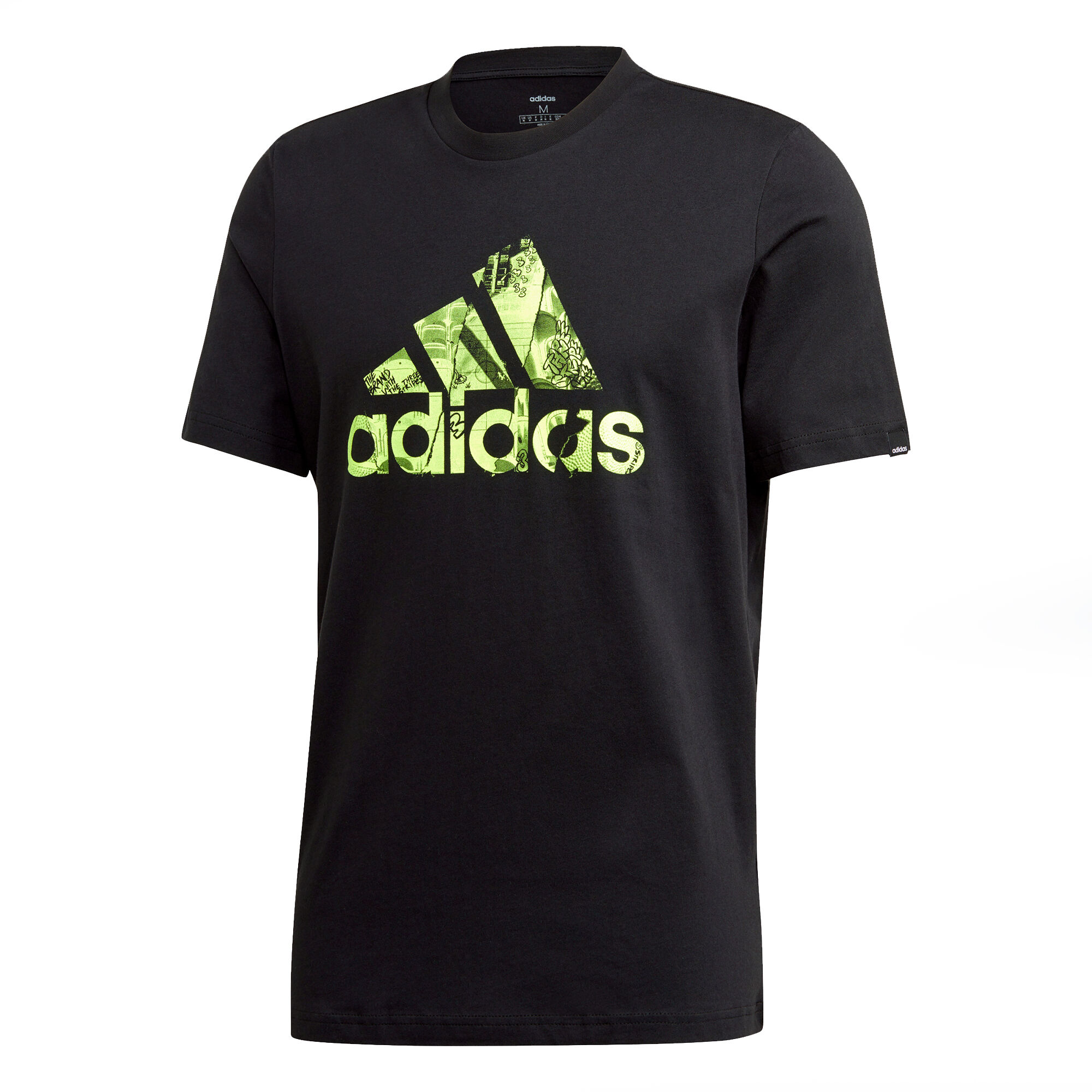 adidas Photo Logo T Shirt Herren Schwarz Neongrun online kaufen Padel Point DE