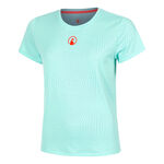 Quiet Please Bekleidung Quiet Please Wild Spin T-Shirt Damen-Türkis,Rot
