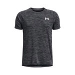 Under Armour Bekleidung Under Armour Tech Textured T-Shirt Jungen-schwarz, wei&szlig;