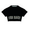 Abdominis Crop Move Tee - black