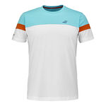 Babolat Bekleidung Babolat Crew Neck T-Shirt Herren - wei&szlig;, orange