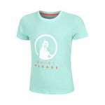 Quiet Please Bekleidung Quiet Please Wild Baseline Logo T-Shirt Mädchen-Türkis,Mehrfarbig