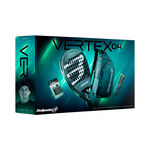 Bullpadel Schl&auml;gerpaket Padel Bullpadel Vertex 04 Pack Man Padelschl&auml;ger plus Balldose, plus Overgrip, plus Rucksack-schwarz