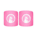 Quiet Please Tennisbekleidung Quiet Please Short Schwei&szlig;band - 2er Pack Unisex-pink, wei&szlig;