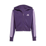 adidas Bekleidung adidas 3Stripes Full-Zip Crop Trainingsjacke M&auml;dchen - lila, flieder