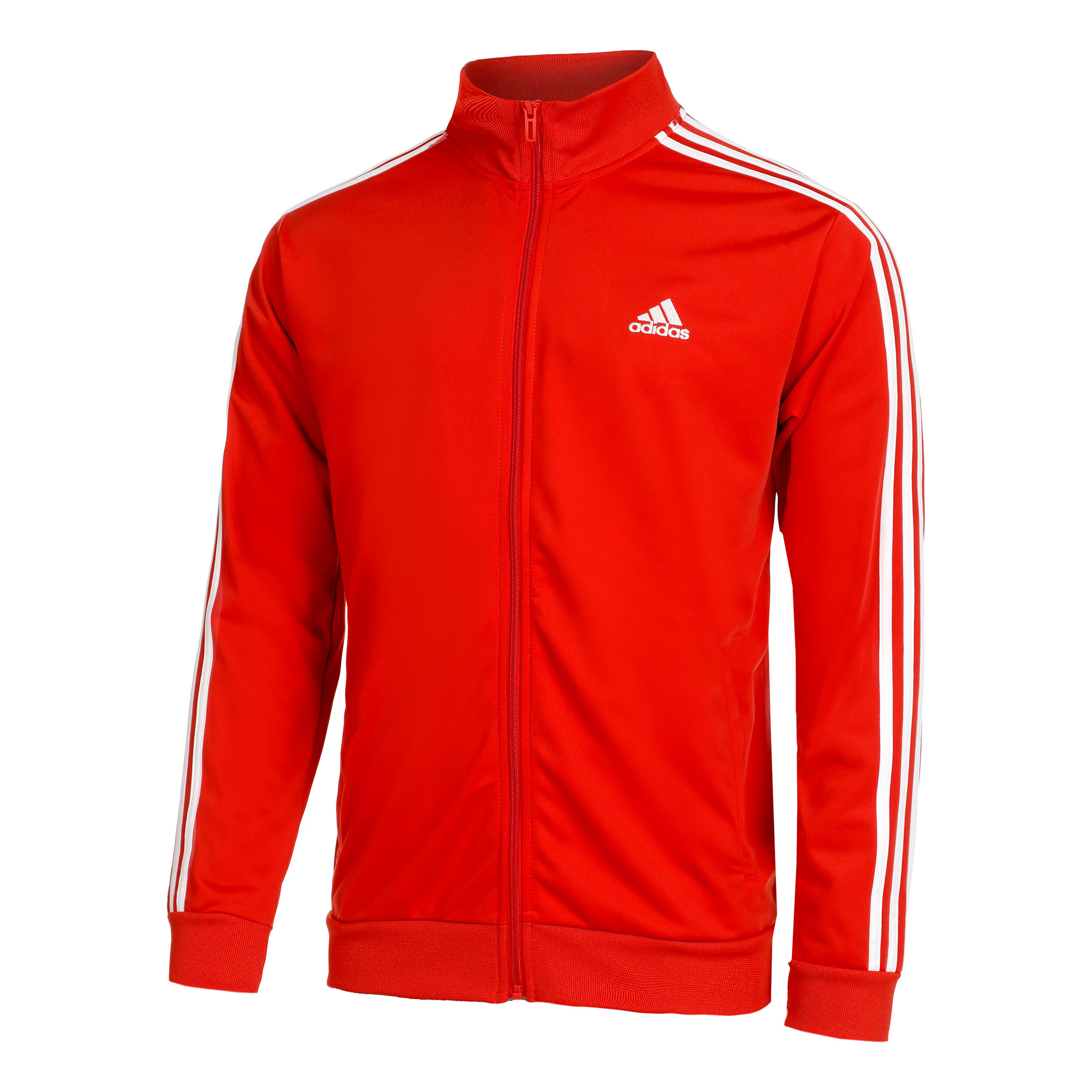 Sportswear Basic 3 Stripes Tricot Trainingsanzug Herren Orange WeiB