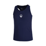 Quiet Please Bekleidung Quiet Please Racerback Tank-Top Mädchen-Dunkelblau,Weiß