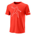 Wilson Bekleidung Wilson Bela Tech II T-Shirt Herren-Orange,Weiß
