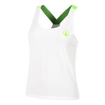 Quiet Please Bekleidung Quiet Please Wild Serve & Volley 2.0 Tank-Top Damen-Weiß,Neongrün