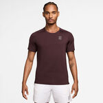 Nike Bekleidung Nike Court Dri-FIT Advantage T-Shirt Herren - dunkelrot, weiß