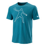 Wilson Bekleidung Wilson Bela Tech II T-Shirt Herren-Blau,Weiß
