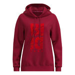 BIDI BADU Bekleidung BIDI BADU Protected Leafs Chill Hoody Damen-Weinrot