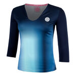 BIDI BADU Bekleidung BIDI BADU Spectrum V-Neck Longsleeve Damen-Dunkelblau,Hellblau