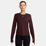 Nike Bekleidung Nike One Classic Dri-FIT Longsleeve Damen - dunkelrot, weiß