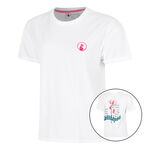 Quiet Please Bekleidung Quiet Please Create Flower T-Shirt Damen-Weiß,Mehrfarbig