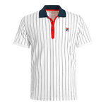 Fila Bekleidung Fila Stripes Polo Herren-Wei&szlig;,Dunkelblau