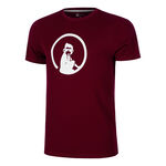 Quiet Please Bekleidung Quiet Please Create Trainings T-Shirt Herren-Weinrot,Weiß